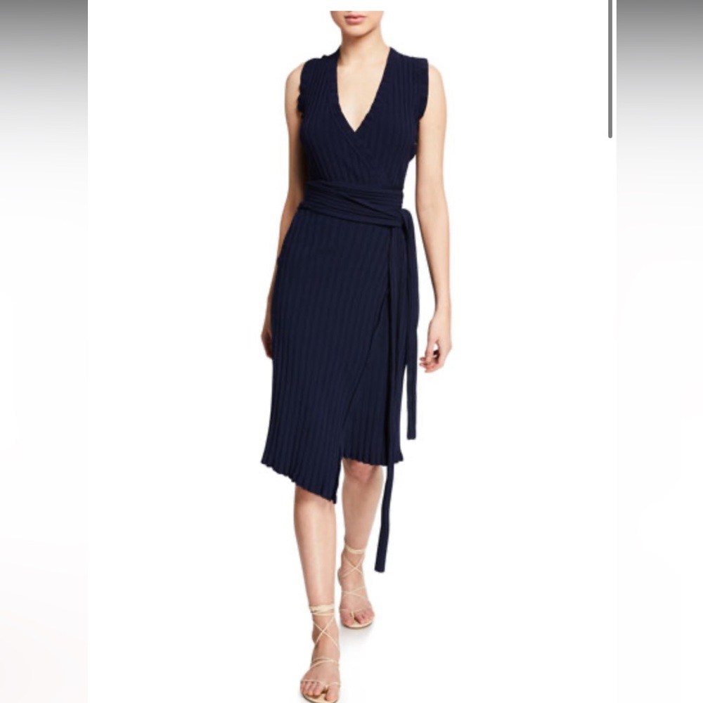 Milly Knit Sleeveless Wrap Dress